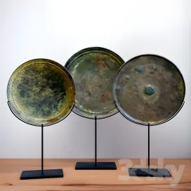 Balsamo set of three bronze sculptures